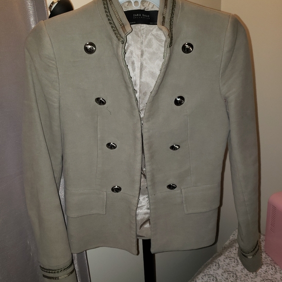 Grey suede blazer - Picture 4 of 4